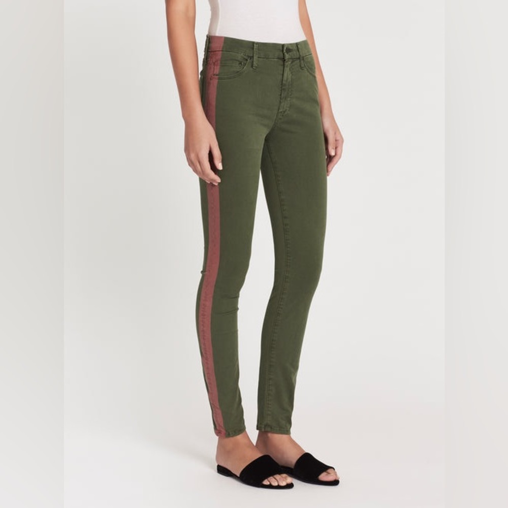 MOTHER Skinny Jeans in Olive and Rust